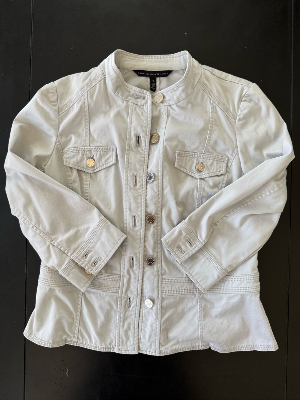 White House Black Market Light Gray Women's Jacket